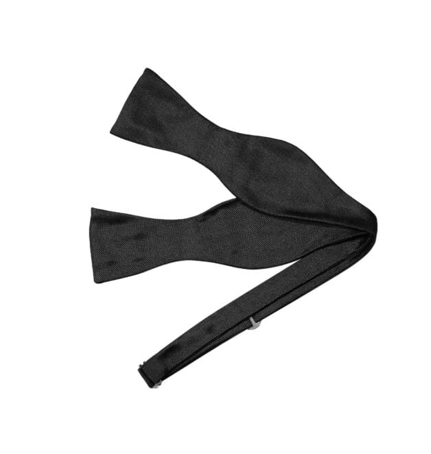 Black Silk Tie Your Own Bowtie