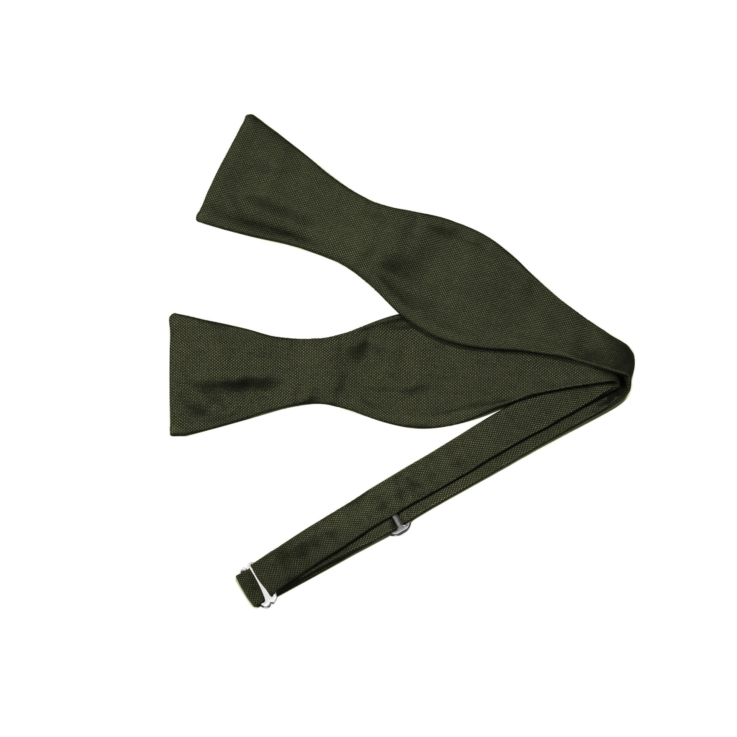 Khaki Silk Tie Your Own Bowtie
