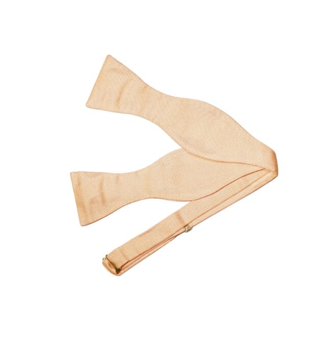Peach Silk Tie Your Own Bowtie