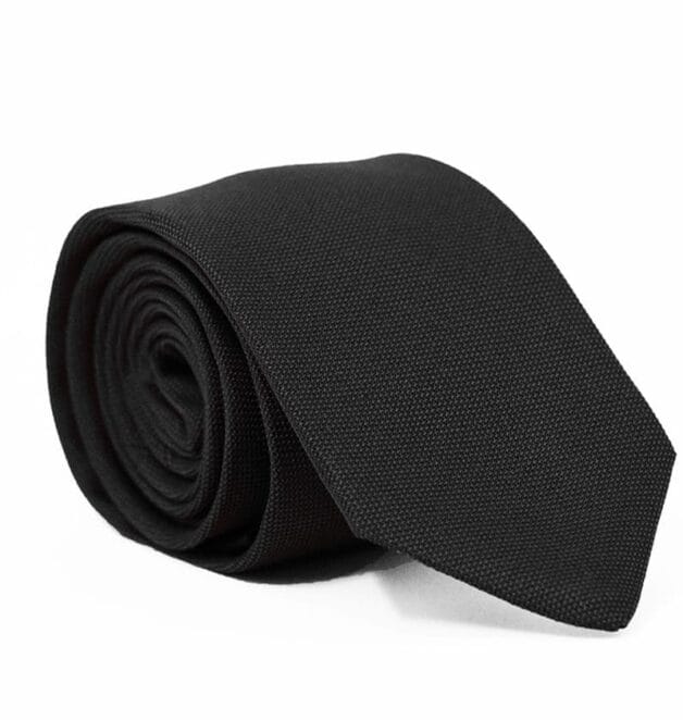 Premium Fellini Black Matte Silk Tie
