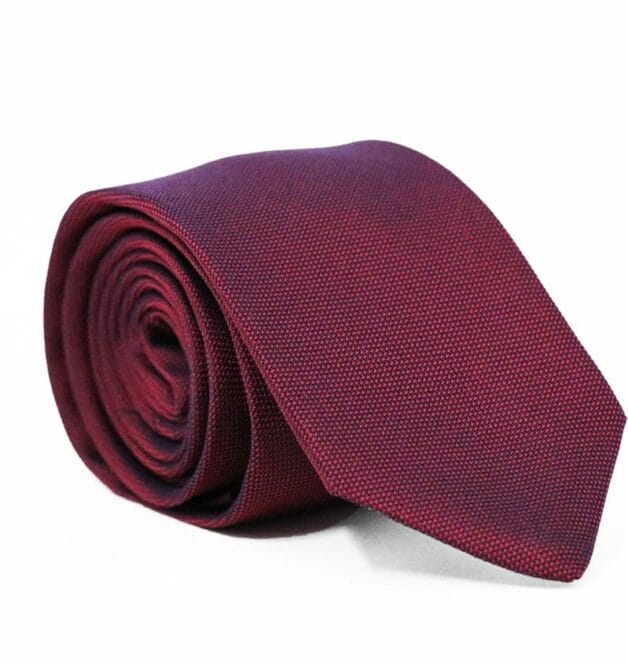 Premium Fellini Burgundy Matte Silk Tie