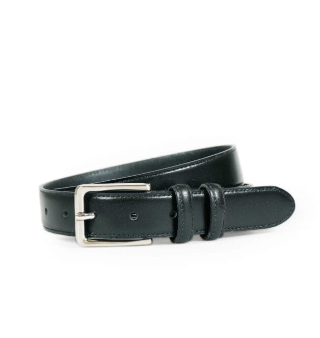 Full Leather Black Belt - Duke