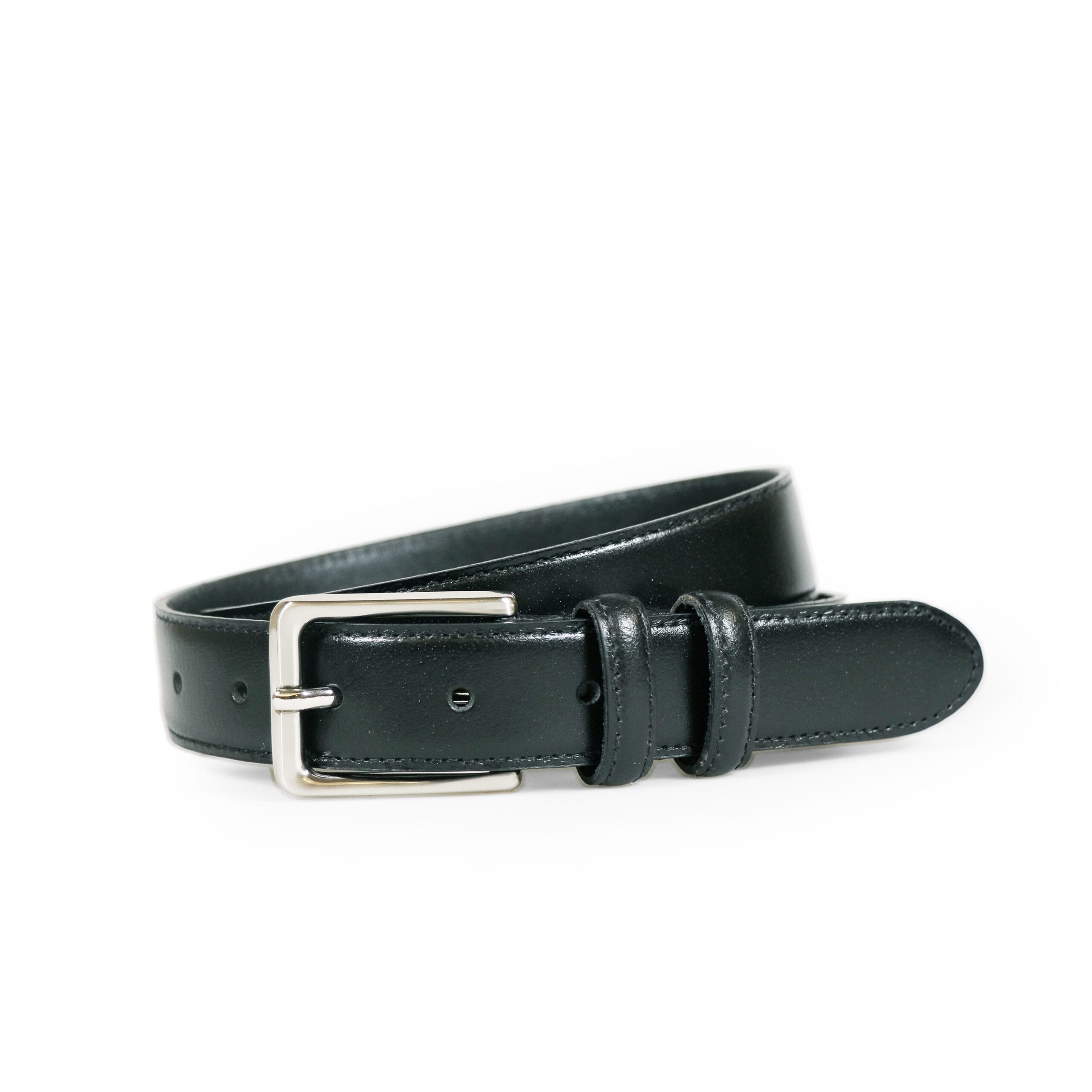 Full Leather Black Belt - Duke
