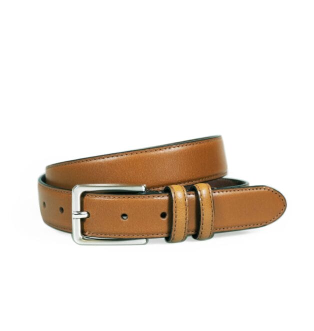 Full Leather Tan Belt - Duke