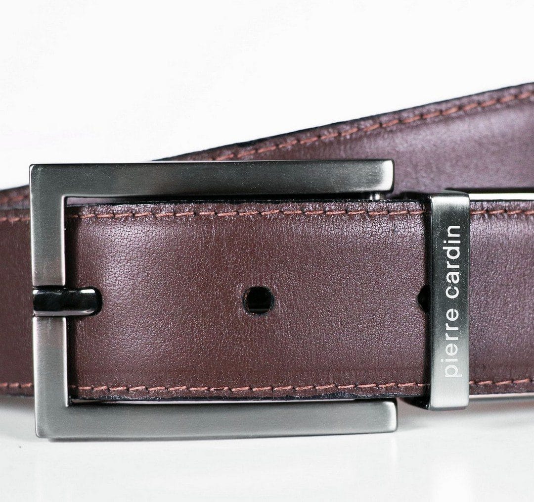 Pierre Cardin - Reversible Leather Brown/Tan Belt - Image 5