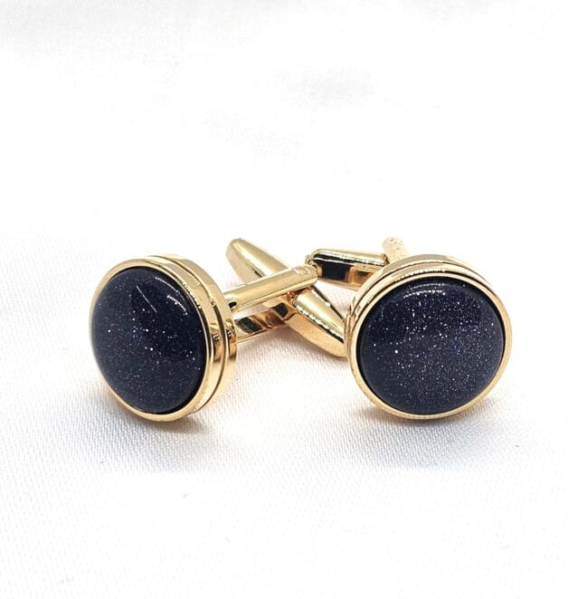 Round Gold Cufflinks
