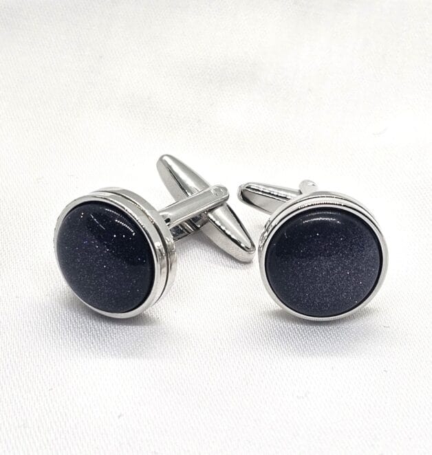 Round Silver Cufflinks