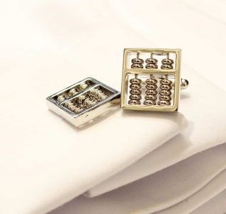 Abacus Shaped Stainless Steel Cufflinks